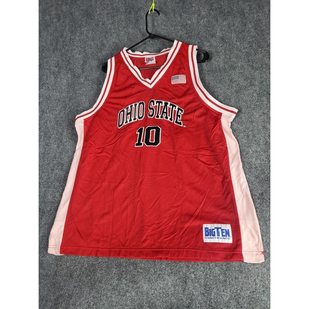 Vintage USA Sport Club Ohio State Buckeyes Jersey #10 Big Ten Men Sz XL College